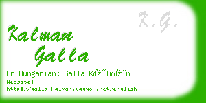 kalman galla business card
